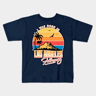 Was born in Los Angeles, February Retro Kids T-Shirt